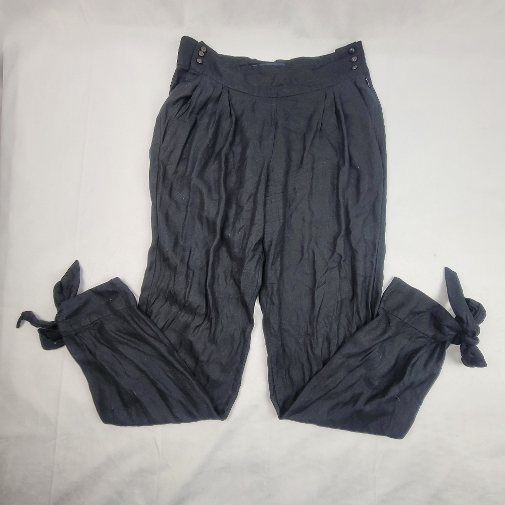 French Connection tie bottom side zip pants